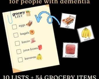 Dementia Grocery Game: Large Print Alzheimer Activity (Printable)