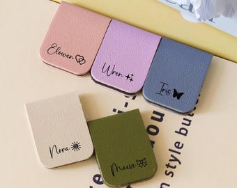 Custom Icon Name Leather Bookmark, Minimalist Icon Bookmark, Bookmarks with Initial Icon, Gift for Readers, Book Lovers, Personalised Gifts