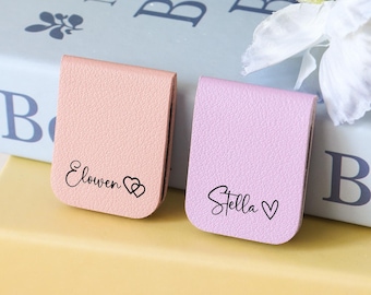 Custom Icon Name Leather Bookmark, Minimalist Icon Bookmark, Bookmarks with Initial Icon, Gift for Readers, Book Lovers, Personalised Gifts