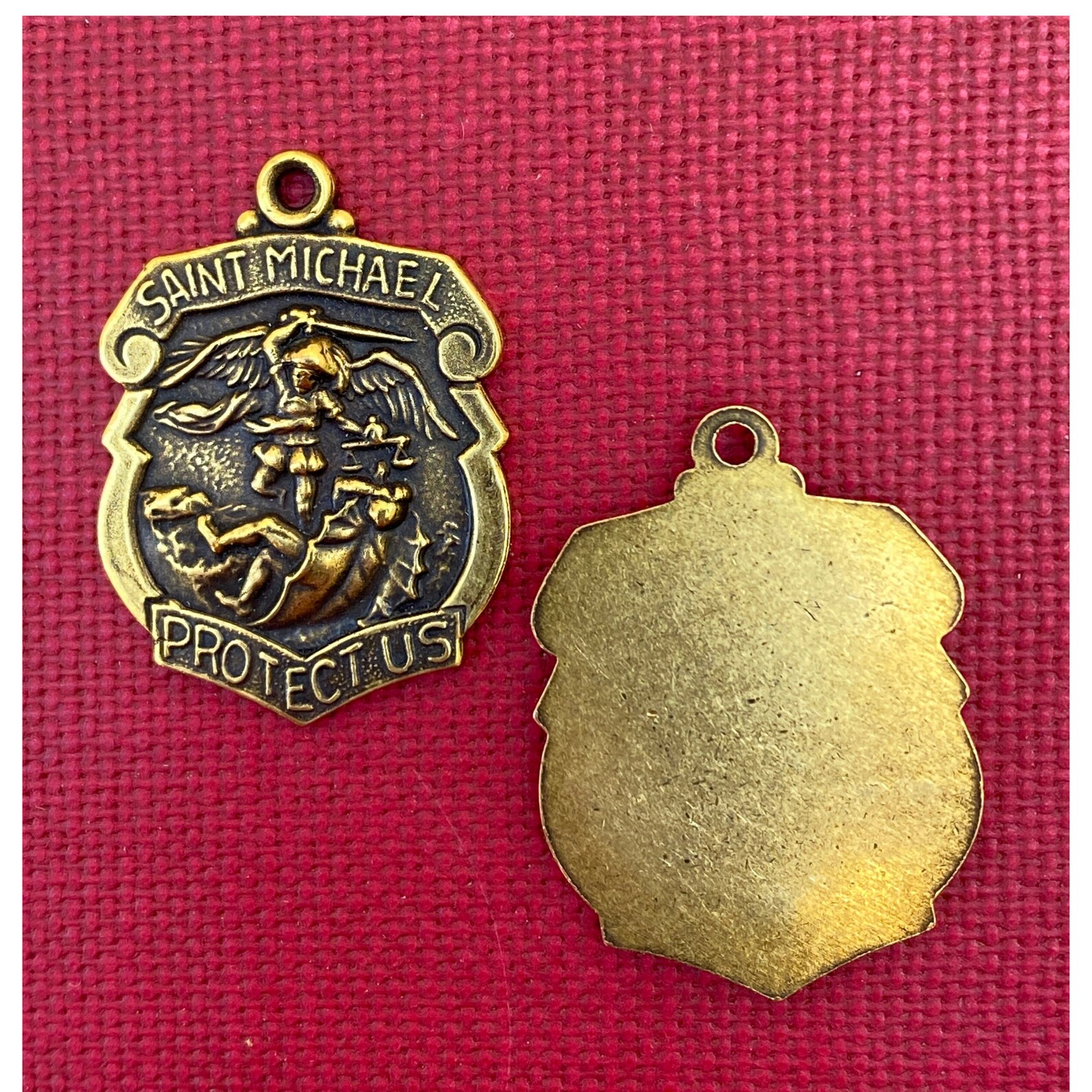 Saint Michael Charm Catholic Christian Charm Protector Etsy