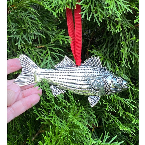 Metal Fish Christmas Ornament Etsy
