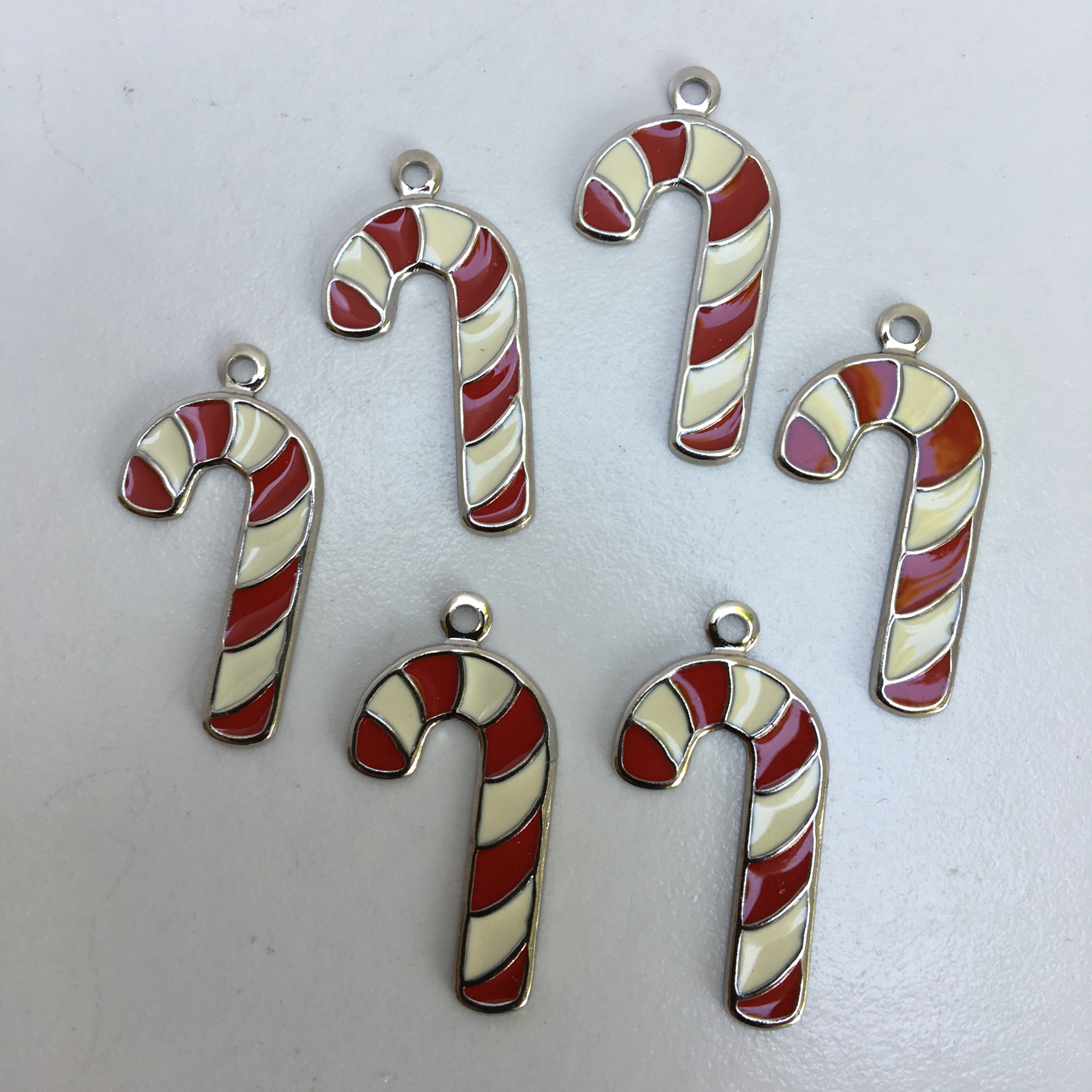 Christmas Charms Candy Cane Charms Christmas jewelry Etsy
