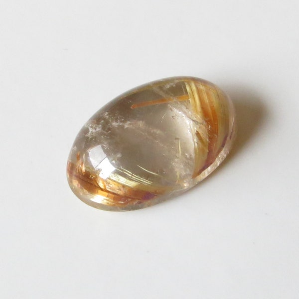 Rutilated Quartz - Oval Cabochon, 9.75 cts - 10x17