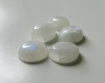 Rainbow Moonstone - Bulk Lot of Five (5) Cabochons, 35.70cts (R135)