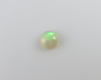 Ethiopian Welo Opal - Round Flat-Back Gemstone Cabochon, 1.65 cts - 9mm (O127)