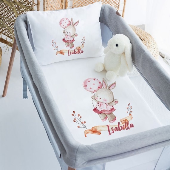 Cute Rabbit Newborn Baby Crib Bedding Set Organic Cotton Baby Duvet Cover Fitted Sheet and Pillowcase Set With Name Baby Shower Gift Etsy