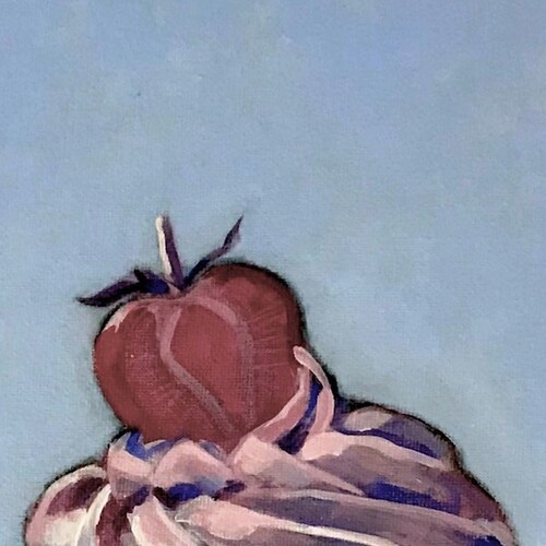 Original Strawberry Cupcake Painting 16 deals x 12 inches by KAZUMI