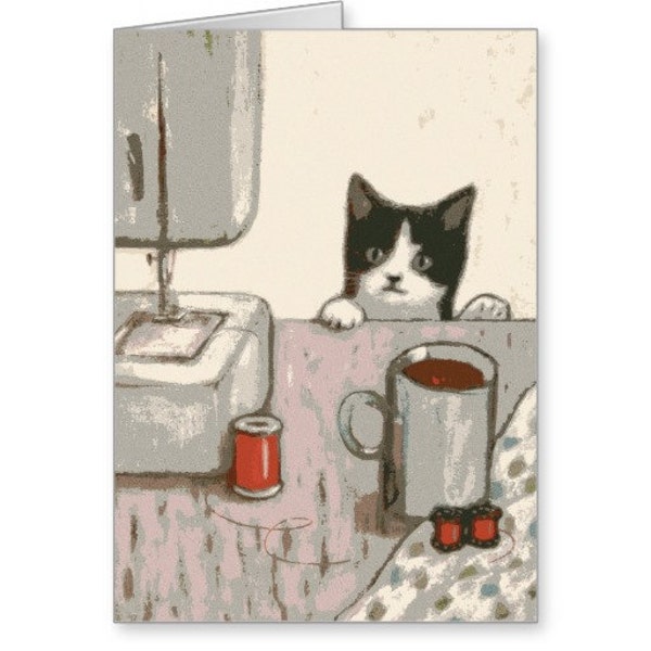 Cat Greeting Card - 5 designs by KAZUMI 5" x 7" Free Shipping