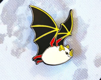 Honduran White Bat enamel pin - Feeping Creatures by Dylan Edwards