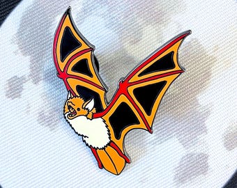 Butterfly Bat (a.k.a. Painted Bat) enamel pin - Feeping Creatures by Dylan Edwards