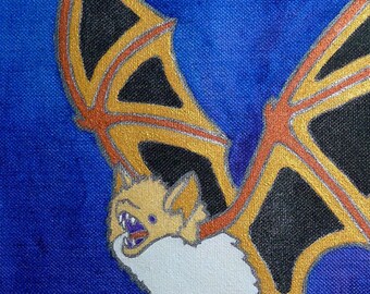 Painted Bat Painting - mixed media - Feeping Creatures art by Dylan Edwards