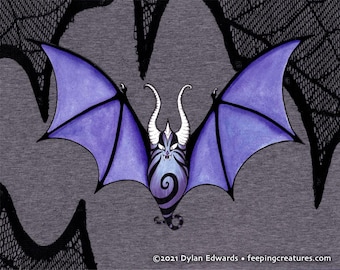 Purple Bat Monster - Feeping Creatures Monster Art by Dylan Edwards