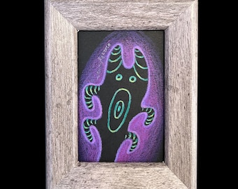 Striped Void Beast Tiny Art - Feeping Creatures Monster Art by Dylan Edwards