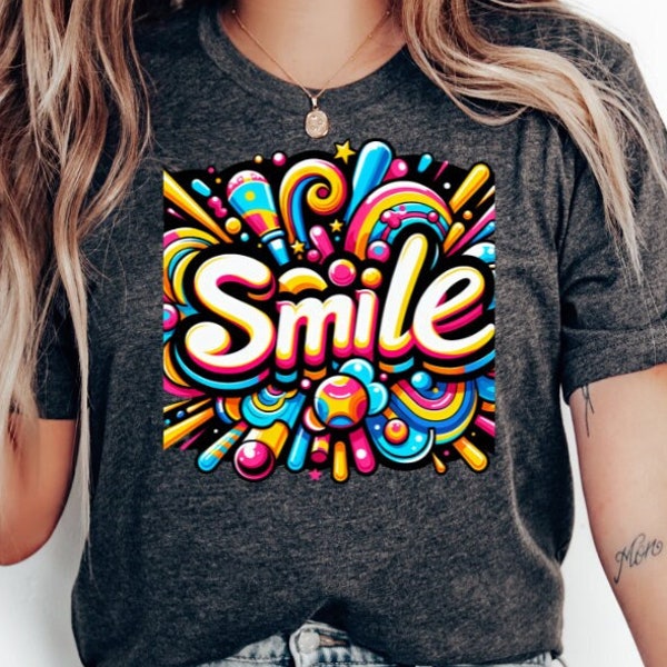 Spread Joy with this Smiling Tee! | Great Gift For Him or Her | Family and Friends | Fun Colorful Amazing Tees | For Any Occasion