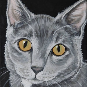 Pet Portrait Painting, Painted Pet, pet owner gift, Personalized Art, gift for Pet Parents, Custom Artwork, Cat Art, for pet parents, gift