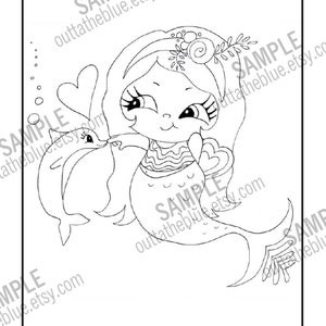 Cute Sea Printable Coloring Pages for Kids, Digital Upload PDF Files ...