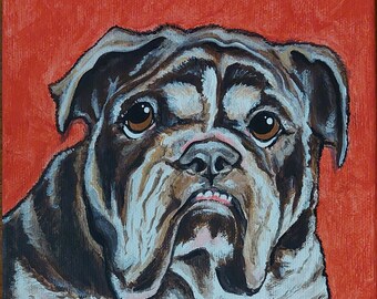 CUSTOM Pet Portrait Painting 6x6, Pet memorial, Christmas gift, animal lover, personalized