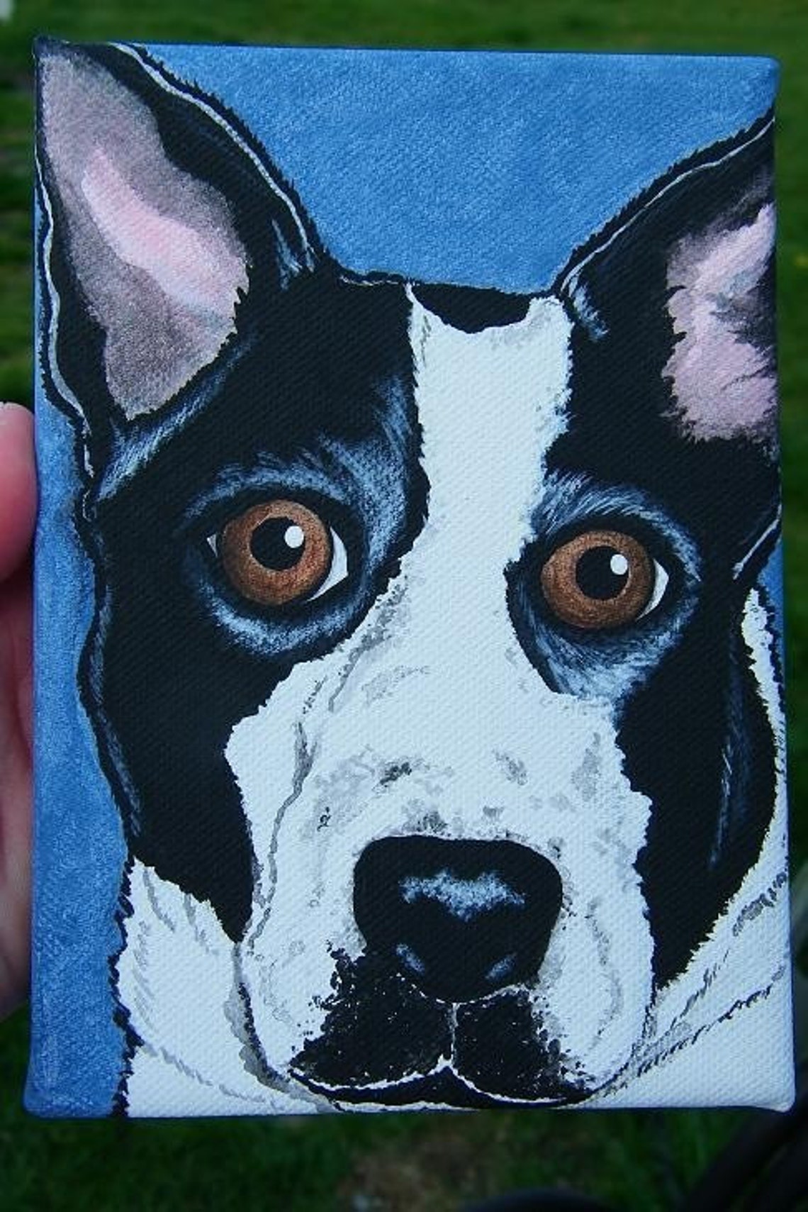 Pet Portrait Painting 8x10 Custom Hand Painted Dog Cat Pet Etsy