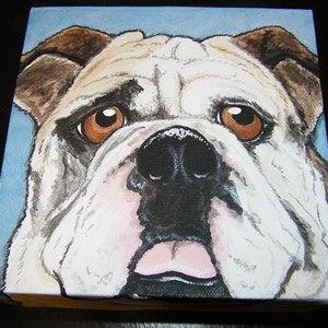 Benutzerdefinierte Pet Portrait Malerei 8 x 8 Haustier Denkmal, Haustier Verlust, Hund, Katze, beste Freundin, Haustier Besitzer Geschenk Bild 3