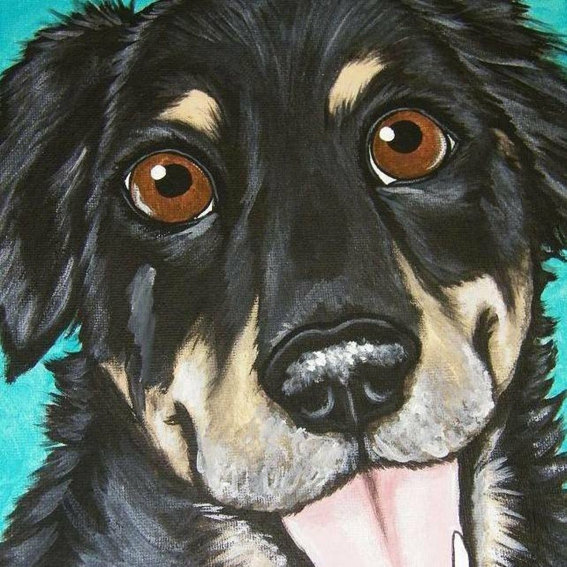 Custom Pet Portrait Painting 8x10 pet memorial, painted pet, dog, cat, pet loss, pet owner gift, personalized, gift for cat owners image 5