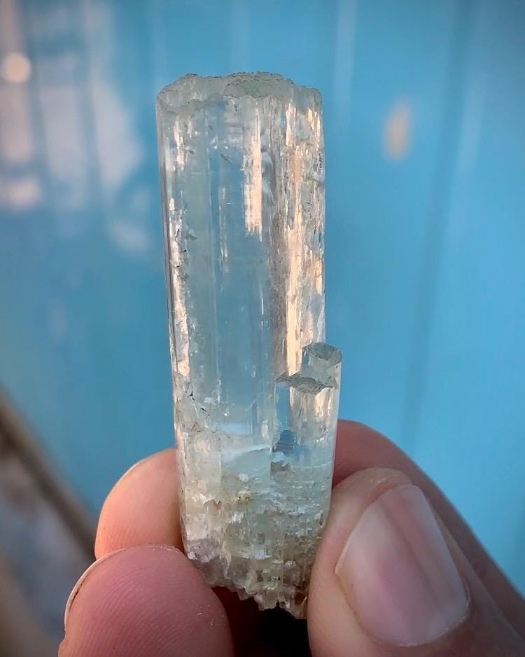 エッチング加工アクアマリンクリスタル 19g • パキスタン・スカルドゥ