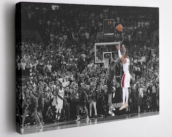 Damian Lillard vs OKC Dame Time Poster Portland Trail Blazers Basketball Hand Made Posters Canvas Print Wall Art Home Decor