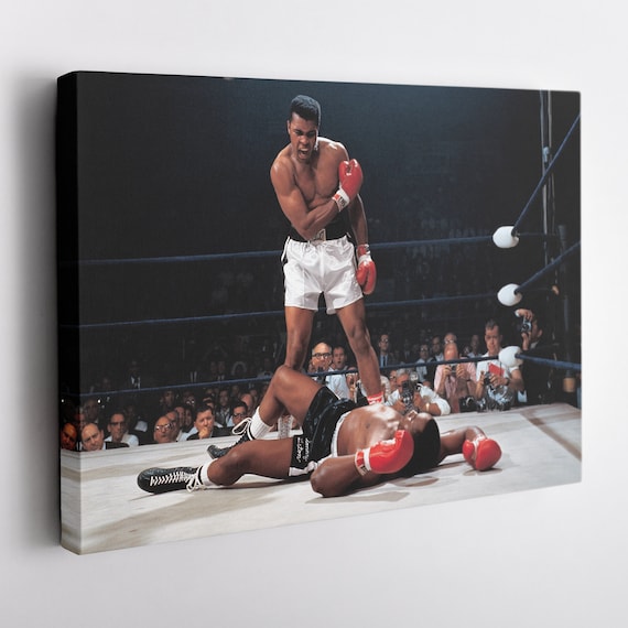 Muhammad Ali vs Sonny Liston Poster Phantom punch Hand Made Posters Canvas Print Wall Art Home Decor