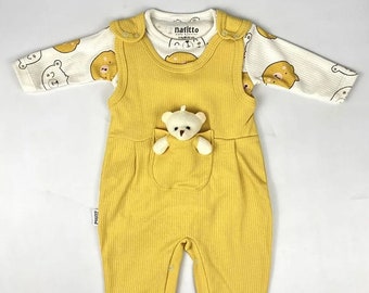 baby outfit, healthy baby, newborn baby, teddy bear baby, green,blue,yellow