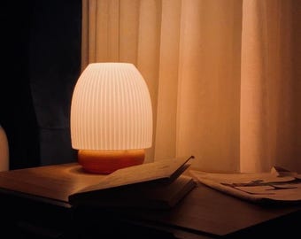 Dimmable Bedside Lamp, Minimal Table Lamp, Warm Mood Lighting, Small Reading Lamp, Aesthetic Desk Lamp, Modern Style Ambient Lighting