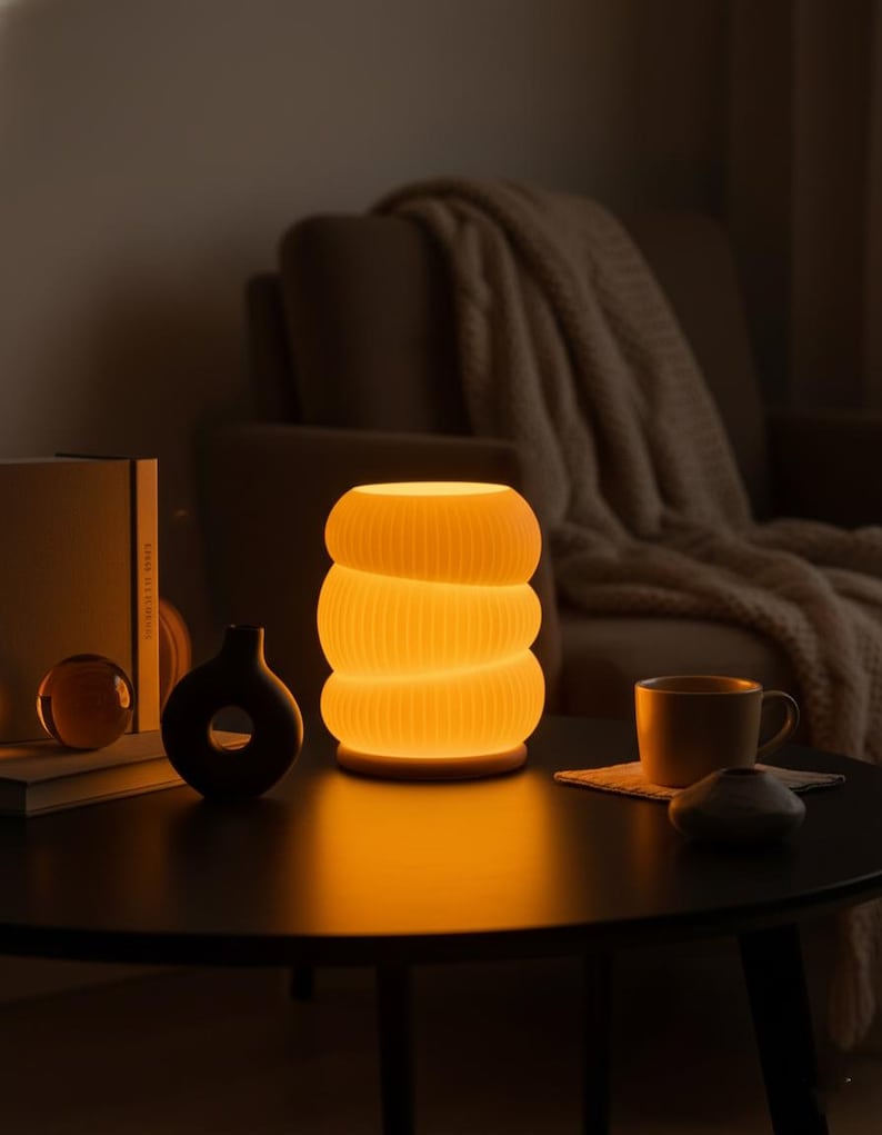 Lámpara de mesa de noche regulable – Iluminación de escritorio moderna y minimalista