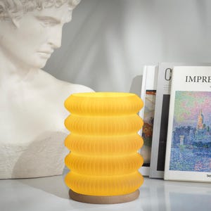 Modern Table Lamp - Dimmable Bedside Lamp - Aesthetic Decor for Home and Office - Wavy Table Lamp - Bedroom Lamp - Living room Lighting