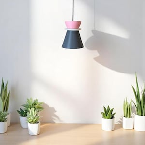 Modern Pastel Pendant Light: 3D Printed Hanging Lampshade
