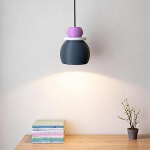 Pastel Pendant Light: Modern 3D Printed Ceiling Lamp