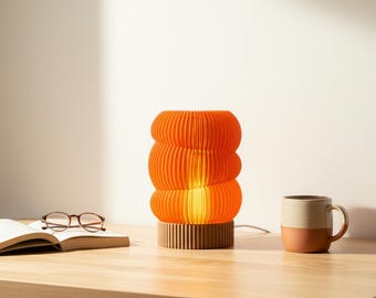 Orange Table Lamp: Modern Retro Lighting, Ambient Light