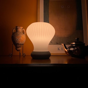 Wavy Modern Table Lamp, Dimmable Night Lamp, Cozy Ambient Lighting, Curvy Dimmable Bedside Lamp, Trending Night Lamp, Mood Lighting