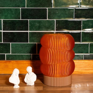 Modern Table Lamp, Diammble Living room Lamp Aesthetic Decor for Home and Office, Amber Lamp, Orange Lamp, Cozy Lamp