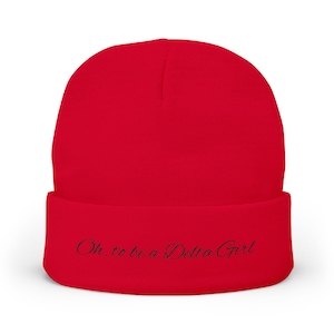 Oh, to be a Delta Girl Embroidered Knit Beanie