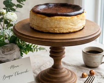 Handmade wooden cake stand, 11 inches - premium quality, elegant design. Quality cake stand. Cake stand made of natural wood.