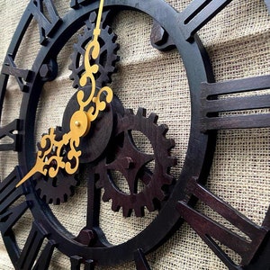 CNC Clock Project – Digital Wall Clock Design for Laser & cnc Machine | DXF, SVG Files for Wood - Plywood Cutting, Unique Gift Idea