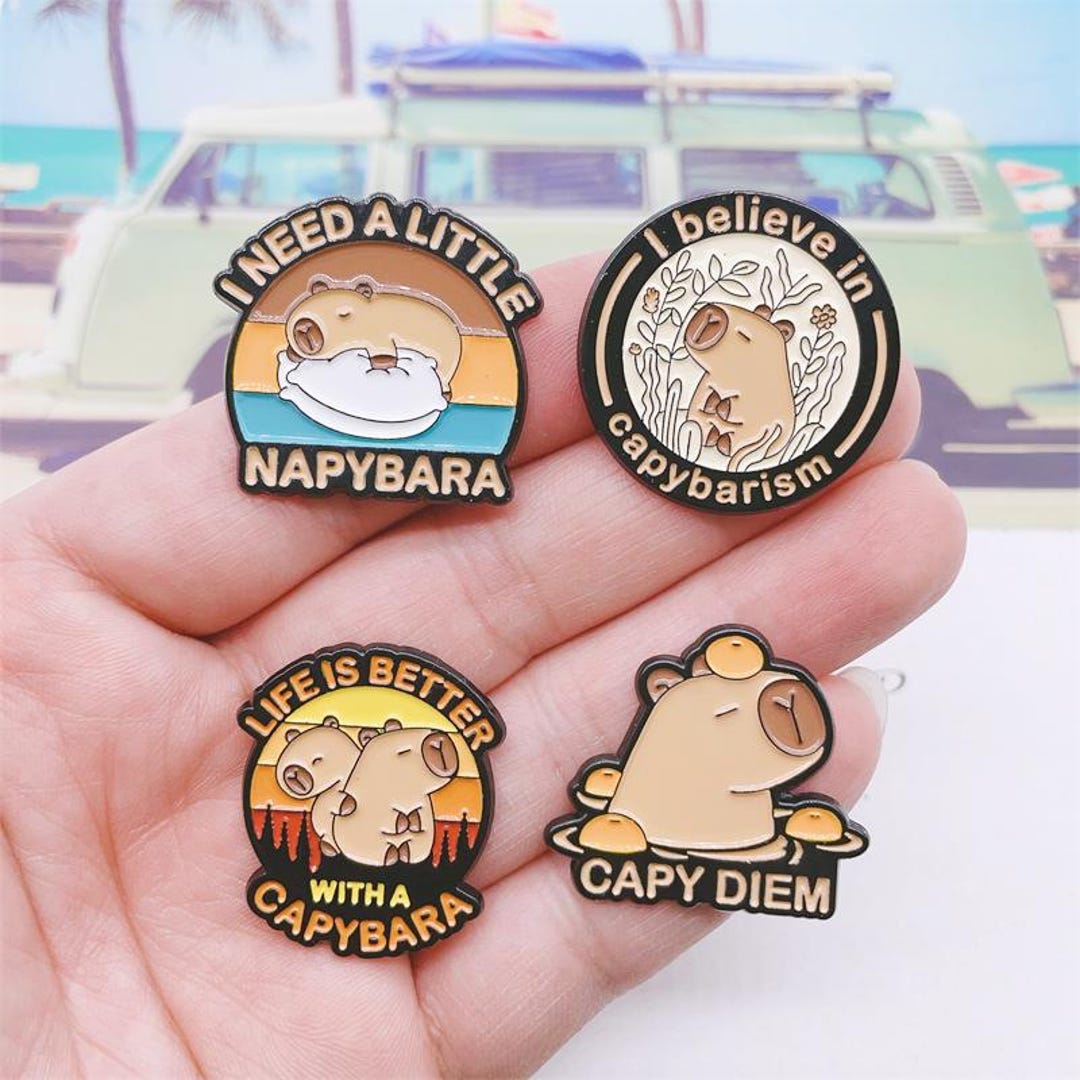 Adorable Capybara Enamel Pin | Cute Badge Pin | Lapel Pin | Collar Pin ...
