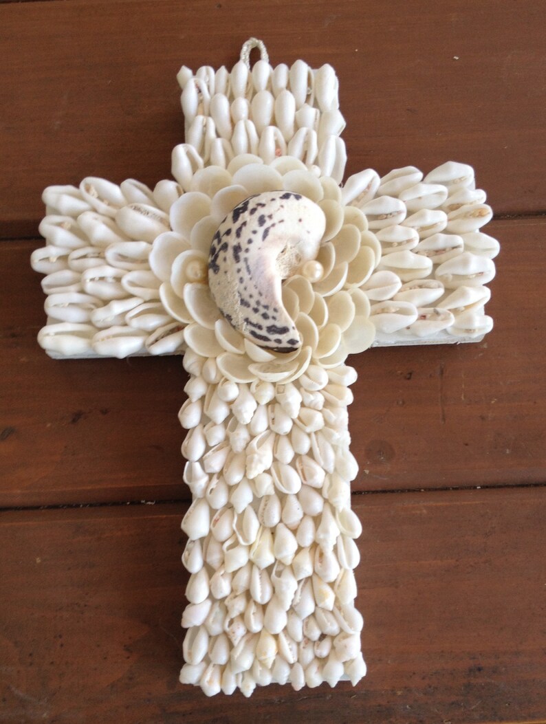 Betty Ann Shell Cross, Beach, Shells, White Shells - Etsy