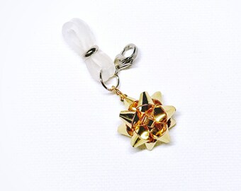 Gold Gift Bow Stitch Stopper