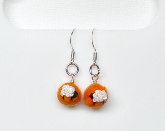 Earrings - Sheep (bright orange)