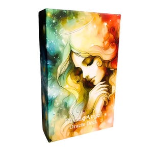 Deck d'Oracle Ange divin, jeu de 40 cartes avec des mots-clés et des nombres avec leur signification et des explications