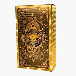 Spanish And English Golden Foil Tarot Deck, easy to shuffle 78-cards, beautiful images