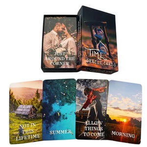 Divine Time Oracle Cards, 54-card deck with images and keywords to find out your future