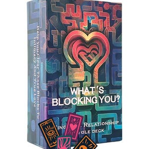Wat blokkeert je? Singles and Relationship Oracle Deck, 80 kaartendeck met trefwoorden