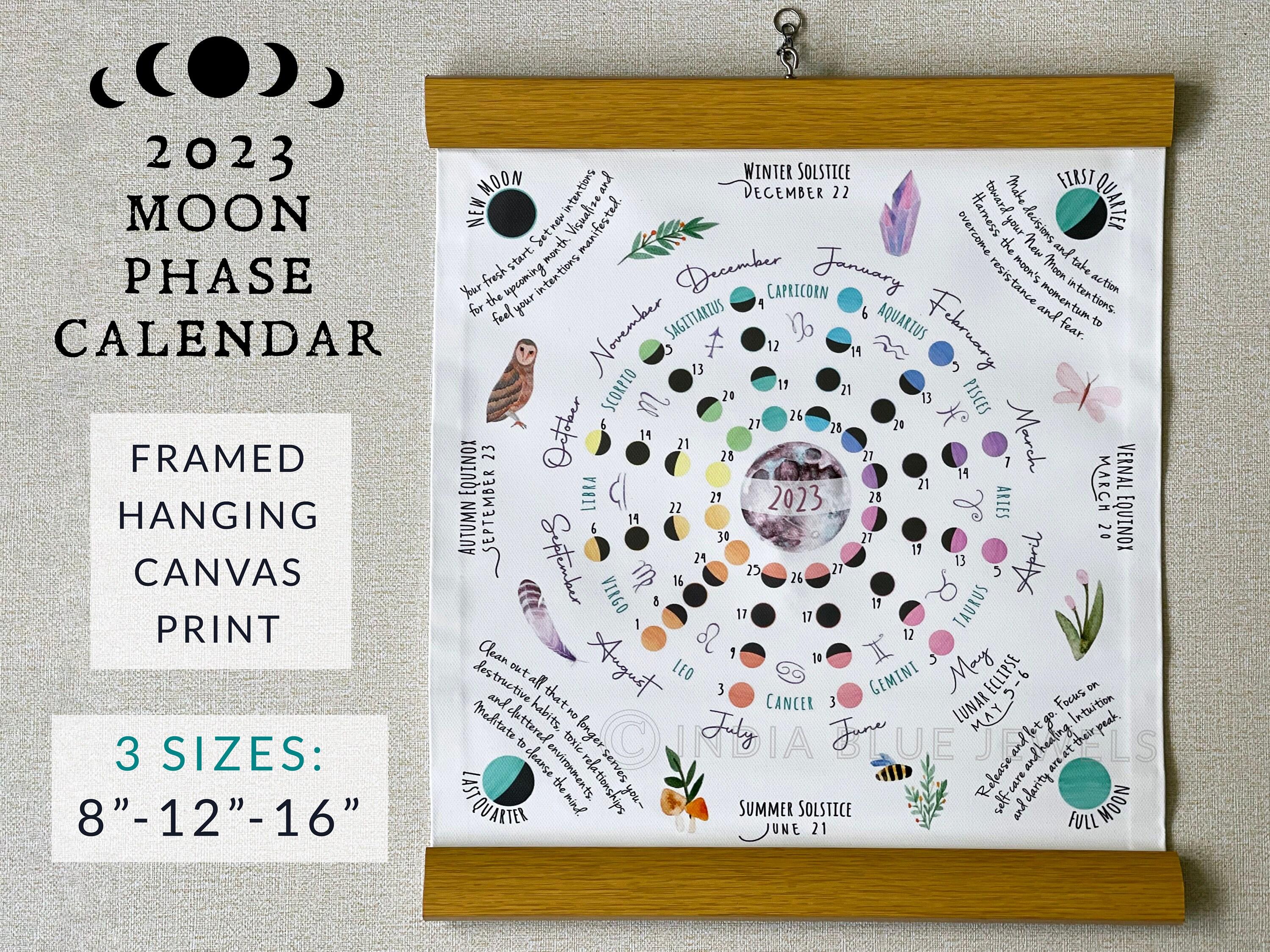 Moon Phase Calendar - Etsy