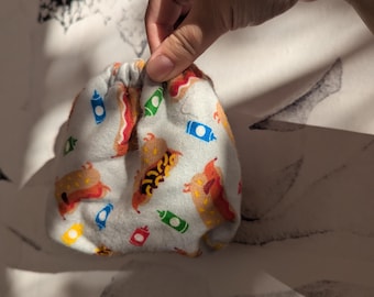 Hot Dog Inspired Project Bag and Yarn Cozy