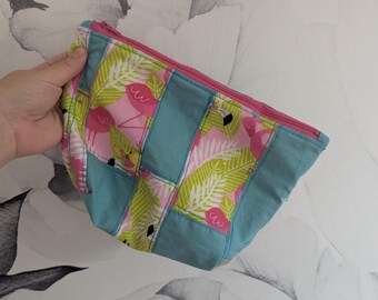 Patchwork Flamingo Project Bag | Scrap Dash